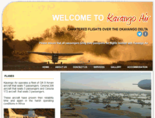 Tablet Screenshot of kavangoair.com